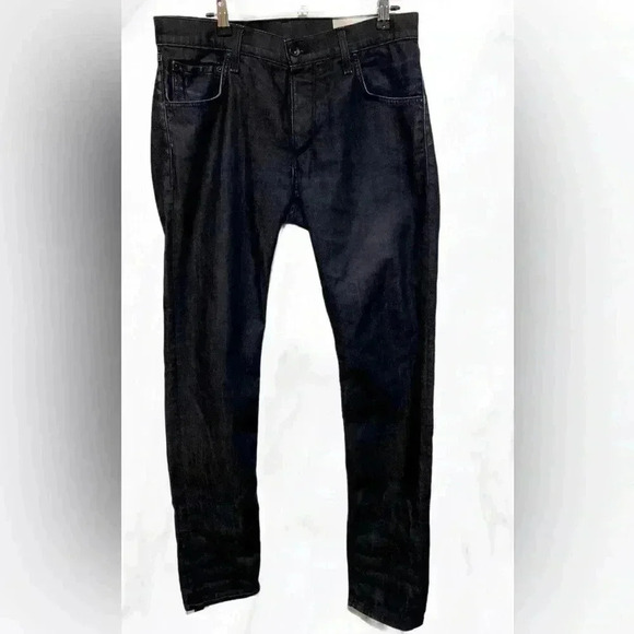 Rag and bone 5 pckt button Slim Fit Dark Indigo Authentic Stretch denim Jean  31 - Picture 2 of 6